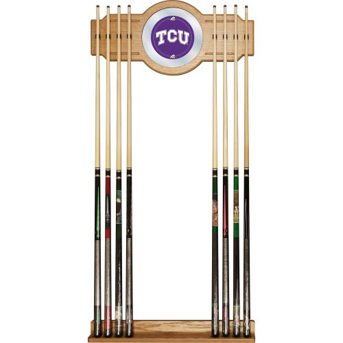  ADG Source NCAA Texas Christian University Wood & Mirror Wall Cue Rack