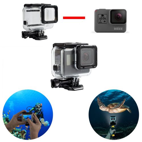  ADIKA Underwater Dive Kit for GoPro Hero 5 Hero 6 (30m Waterproof Scuba LED Lights Lighting + GoPro Floating Handle Hand Grip Monopod + 40m Clear for GoPro Waterproof Case for Hero