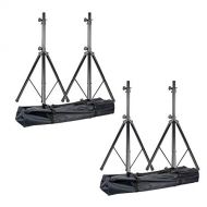 ADJ American DJ Universal ACCU Heavy Duty 6 Speaker Stands with Carry Bag (Pair) (2 Pack)