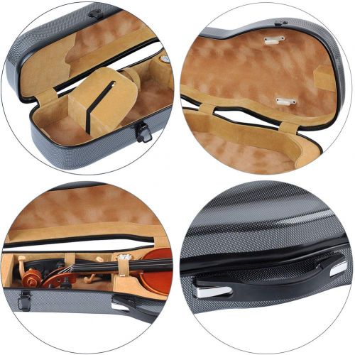  ADM Full Size Violin Case for 4/4 size Violin with Built-in Hygrometer, Padded strap