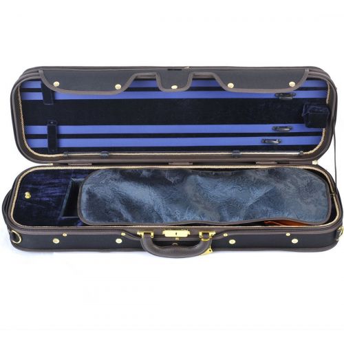  ADM 4/4 Full Size Professional Deluxe Violin Case, Silk Interior