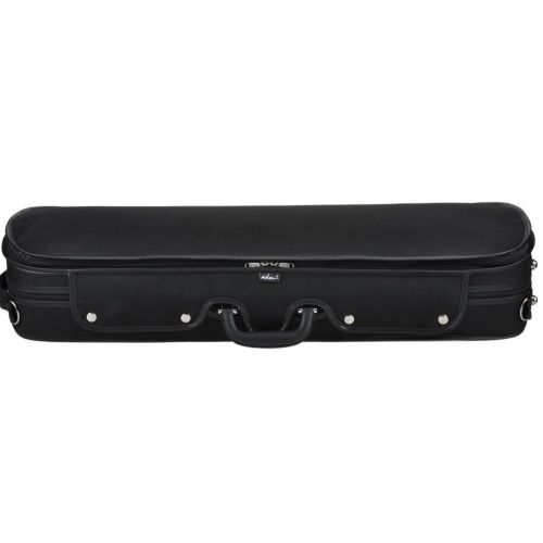  ADM Professional Sturdy Violin Case 4/4 Full Size, Oblong Wooden Hard Case for Good Violin with Hygrometer, Lock, Spacious Compartments and Adjustable Straps, Leather Handle, Sturd
