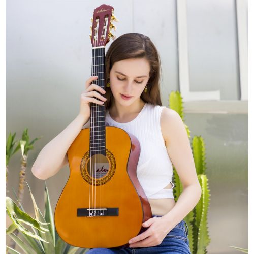  ADM Classical Guitar 12 Size 34 inch Nylon String Student Starter Classical Guitar for Beginner Toddler, Sunset