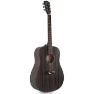 ADM 41 Inch Hand Rubbed Varnish Acoustic Guitar with Steel Strings, Deluxe Matt Grey - FREE Gig Bag Included