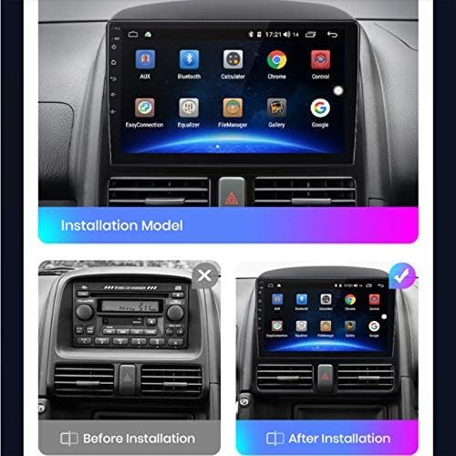  ADMLZQQ Android 10 GPS Navigation Radio TV, 9 Inch Full Touch Screen Screen Car Radio for Honda CRV 2002 2006 with Google Play/Online Card/Video Output/Reversing Camera