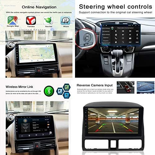  ADMLZQQ Android 10 GPS Navigation Radio TV, 9 Inch Full Touch Screen Screen Car Radio for Honda CRV 2002 2006 with Google Play/Online Card/Video Output/Reversing Camera