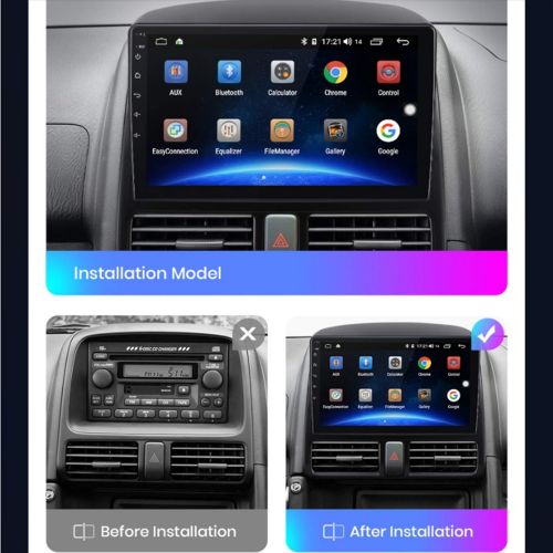  ADMLZQQ Android 10 GPS Navigation Radio TV, 9 Inch Full Touch Screen Screen Car Radio for Honda CRV 2002 2006 with Google Play/Online Card/Video Output/Reversing Camera