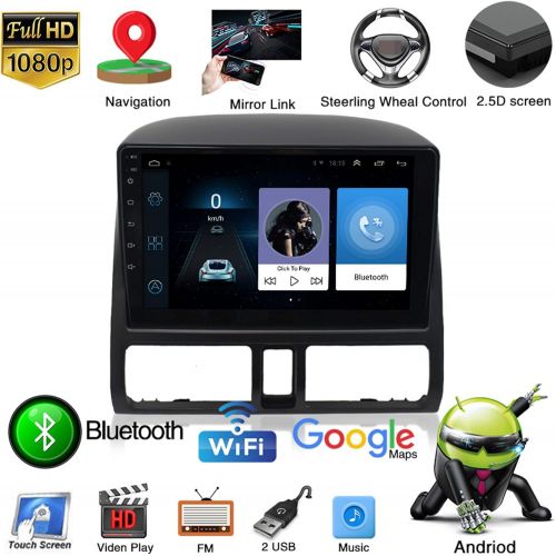  ADMLZQQ Android 10 GPS Navigation Radio TV, 9 Inch Full Touch Screen Screen Car Radio for Honda CRV 2002 2006 with Google Play/Online Card/Video Output/Reversing Camera