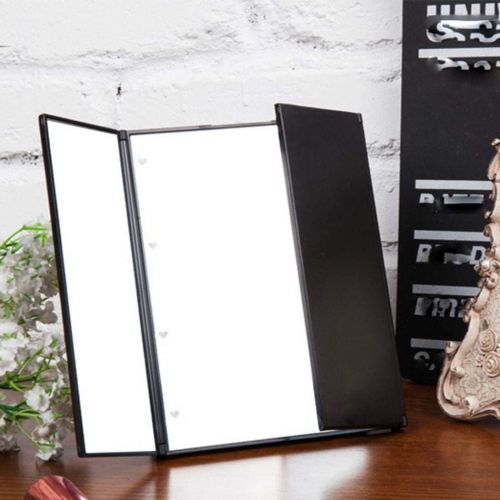  ADOSOUL 8 LED Light-emitting Mirror Portable Foldable Makeup Three-sided Table Vanity Mirror...