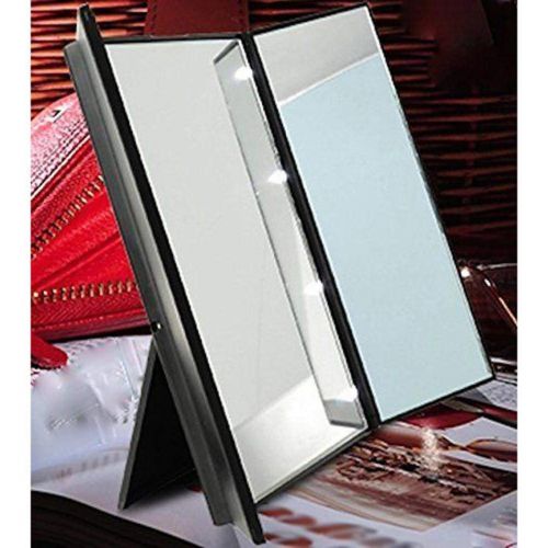  ADOSOUL 8 LED Light-emitting Mirror Portable Foldable Makeup Three-sided Table Vanity Mirror...