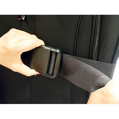  ADS Car Seat Travel Belt | Car Seat Travel Strap to Convert Your Car Seat and Carry-on Luggage into an Airport Car Seat Stroller & Carrier - Extra Large Buckle and Heavy Duty (Blac