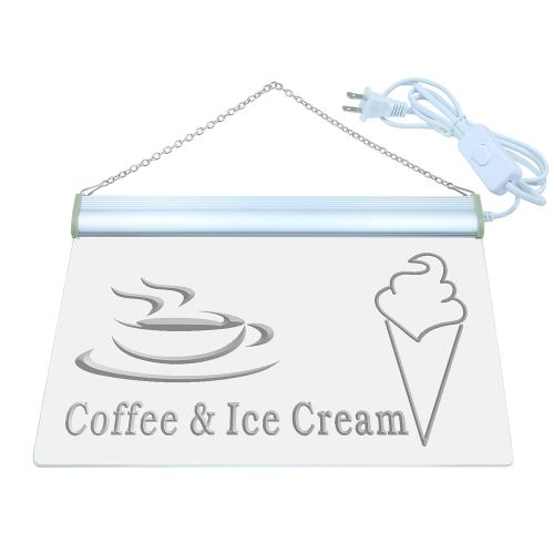  ADVPRO Coffee Ice Cream Cafe Shop Gift LED Neon Sign Blue 24 x 16 Inches st4s64-j711-b