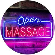 ADVPRO Massage Therapy Open Walk-in-Welcome Display Body Care Dual Color LED Neon Sign Blue & Red 12 x 8.5 st6s32-i0365-br