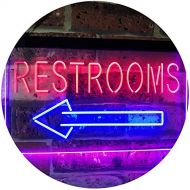ADVPRO Restroom Arrow Point to Left Toilet Dual Color LED Neon Sign Blue & Red 16 x 12 st6s43-j2685-br