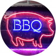 ADVPRO BBQ Pig Restaurant Open Display Dual Color LED Neon Sign Red & Blue 16 x 12 st6s43-i3161-rb