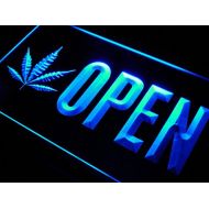 ADVPRO Open Marijuana Hemp Leaf High Life LED Neon Sign Green 12 x 8.5 Inches st4s32-j791-g