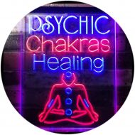 ADVPRO Psychic Chakras Healing Display Shop Dual Color LED Neon Sign White & Orange 12 x 16 st6s34-i3183-wo