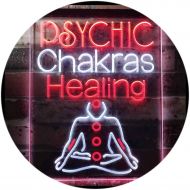 ADVPRO Psychic Chakras Healing Display Shop Dual Color LED Neon Sign White & Red 12 x 16 st6s34-i3183-wr