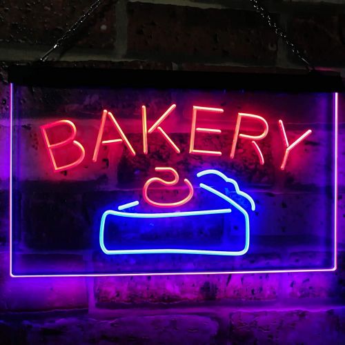  ADVPRO Bakery Cake Shop Dual Color LED Neon Sign Red & Blue 16 x 12 st6s43-i2380-rb