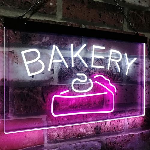  ADVPRO Bakery Cake Shop Dual Color LED Neon Sign White & Yellow 12 x 8.5 Inches st6s32-i2380-wy