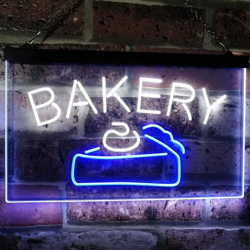  ADVPRO Bakery Cake Shop Dual Color LED Neon Sign White & Yellow 12 x 8.5 Inches st6s32-i2380-wy