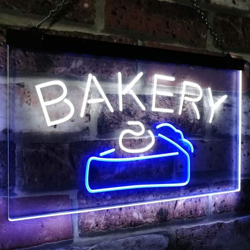  ADVPRO Bakery Cake Shop Dual Color LED Neon Sign White & Yellow 12 x 8.5 Inches st6s32-i2380-wy