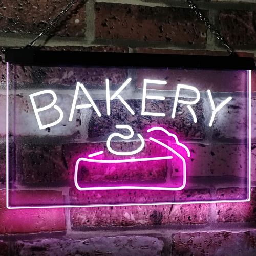  ADVPRO Bakery Cake Shop Dual Color LED Neon Sign White & Yellow 12 x 8.5 Inches st6s32-i2380-wy