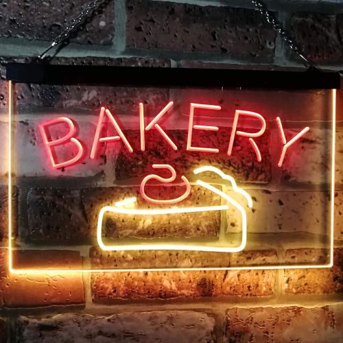  ADVPRO Bakery Cake Shop Dual Color LED Neon Sign White & Yellow 12 x 8.5 Inches st6s32-i2380-wy