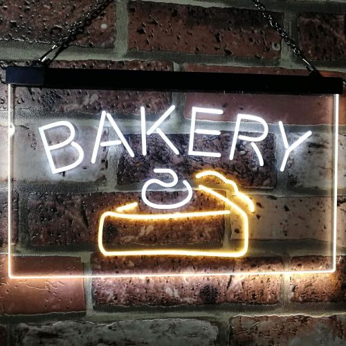  ADVPRO Bakery Cake Shop Dual Color LED Neon Sign White & Yellow 12 x 8.5 Inches st6s32-i2380-wy