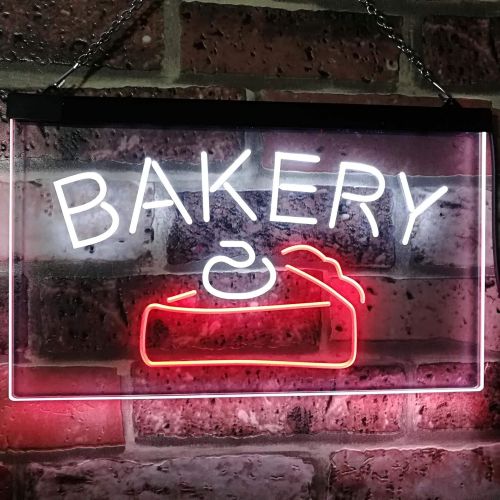  ADVPRO Bakery Cake Shop Dual Color LED Neon Sign White & Yellow 12 x 8.5 Inches st6s32-i2380-wy