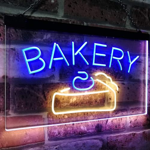  ADVPRO Bakery Cake Shop Dual Color LED Neon Sign White & Yellow 12 x 8.5 Inches st6s32-i2380-wy