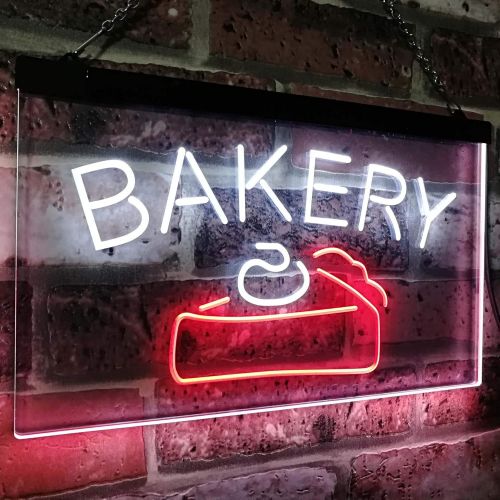  ADVPRO Bakery Cake Shop Dual Color LED Neon Sign White & Yellow 12 x 8.5 Inches st6s32-i2380-wy