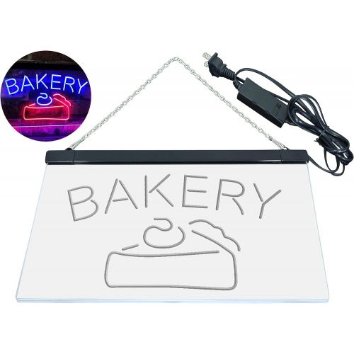  ADVPRO Bakery Cake Shop Dual Color LED Neon Sign Blue & Red 16 x 12 st6s43-i2380-br