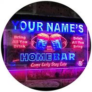 ADVPRO Personalized Your Name Custom Home Bar Beer Est. Year Dual Color LED Neon Sign White & Yellow 12 x 8.5 Inches st6s32-p-tm-wy