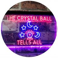 ADVPRO Fortune Teller Palm Tarot Reader Crystal Ball Dual Color LED Neon Sign Blue & Red 12 x 8.5 st6s32-i3117-br