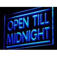 ADVPRO Open Till Midnight Shop Cafe Bar Pub LED Neon Sign White 24 x 16 Inches st4s64-j081-w