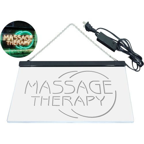  ADVPRO Massage Therapy Business Display Dual Color LED Neon Sign Green & Yellow 12 x 8.5 st6s32-i0315-gy