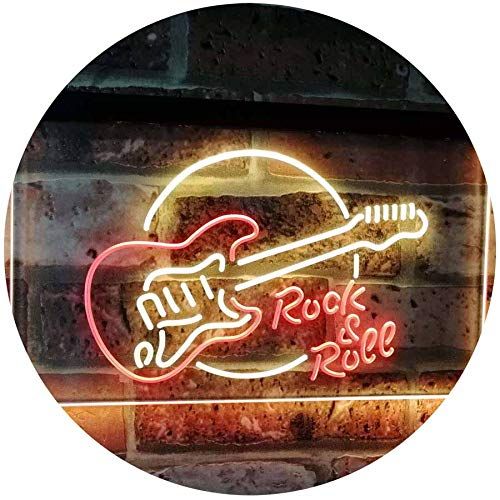  ADVPRO Rock & Roll Electric Guitar Band Room Music Dual Color LED Neon Sign White & Green 12 x 8.5 st6s32-i2303-wg