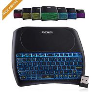 [아마존 핫딜] AE WISH ANEWISH ANEWISH 2.4GHz Mini Wireless Keyboard & Touchpad Mouse, 7 Color Backlight Rechargeable Remote Control. Handheld Air Remote Mouse PC, Android TV Box, HTPC.IPTV, PS3, Mini PC More