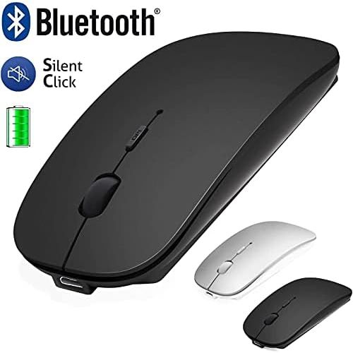  [아마존베스트]AE WISH ANEWISH Bluetooth Mouse, Compatible with MacBook / Tablet / iPad / iPhone (iOS13.1.2 and above) / Quiet Rechargeable Wireless Laptop Mouse for Android / Windows / Linux, 3 DPI Adjustable L