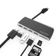 AE WISH ANEWISH USB C Hub ANEWISH USB C Adapter/Charger to USB 3.1 Type C Hub to HDMI Adapter Charging Connecting USB SD/TF Card Reader for MacBook Pro/Google Pixel Dell XPS13 Nexus 5X HP17 All US