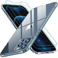 [아마존베스트]AEDILYS Compatible with iPhone 12 Pro Max Case (2020),[Airbag Series] with [2 x Screen Protector] [Military Grade] | 15Ft. Drop Tested [Scratch-Resistant] 6.7Inch- Clear