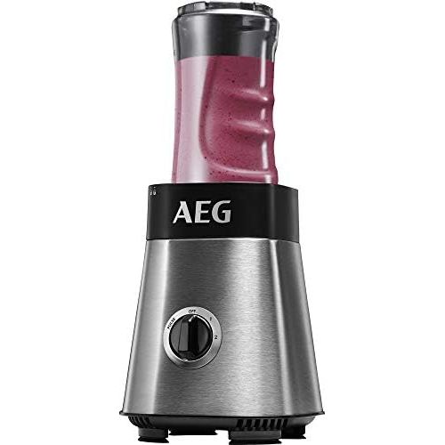  Besuchen Sie den AEG-Store AEG MiniMixer SB 2900 Standmixer (1x 600 ml und 2x 300 ml Tritan-Flaschen, Kuehlakku, 500 ml Zerkleinerer, 4-Klingen Messer, Drehregler, 2 Geschwindigkeitsstufen, Pulse-Taste, gebuer