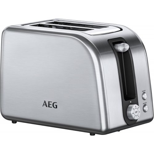  AEG AT 7750 Toaster (7 Braunungsgrad-Einstellungen, Stopp-, Auftau- & Aufwarmfunktion, extrabreite Schlitze fuer alle Brotsorten, automatische Zentrierung, Broetchenaufsatz, gebuerste