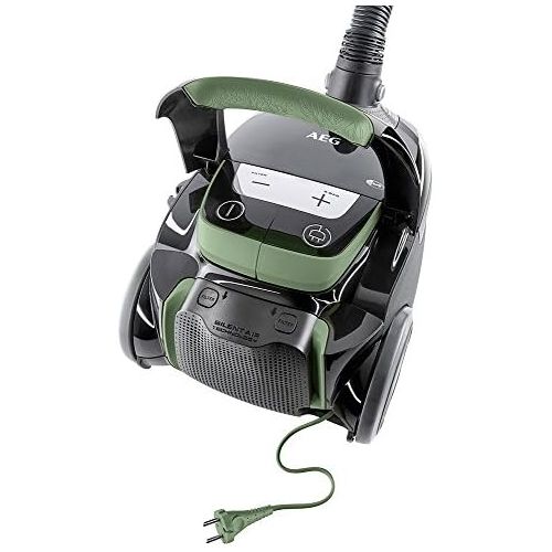  AEG VX8-4-OEKO Staubsauger mit Beutel (55% Recyclingmaterial, nur 58 dB(A), inkl. Zusatzduesen, 12 m Aktionsradius, ergonomischer Handgriff, 750 Watt, waschbarer Allergy Plus Filter,