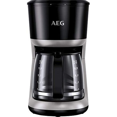  [아마존베스트]AEG Coffee Maker PerfectMorning KF3300 (1080 watts, 1.5 liters, water level indicator, anti-drip valve, keep warm function) Black / Silver