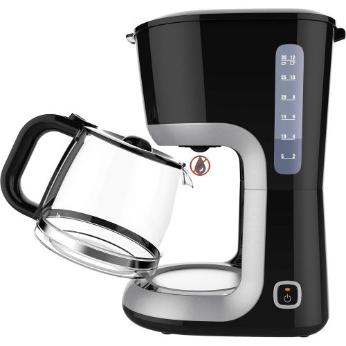  [아마존베스트]AEG Coffee Maker PerfectMorning KF3300 (1080 watts, 1.5 liters, water level indicator, anti-drip valve, keep warm function) Black / Silver