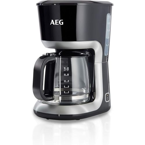  [아마존베스트]AEG Coffee Maker PerfectMorning KF3300 (1080 watts, 1.5 liters, water level indicator, anti-drip valve, keep warm function) Black / Silver