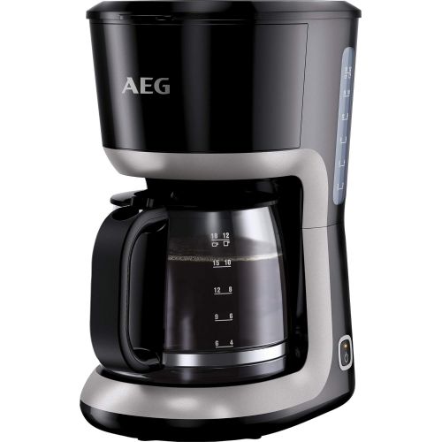  [아마존베스트]AEG Coffee Maker PerfectMorning KF3300 (1080 watts, 1.5 liters, water level indicator, anti-drip valve, keep warm function) Black / Silver