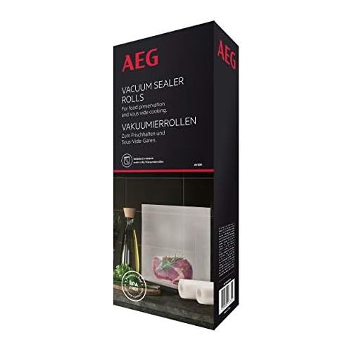  [아마존베스트]AEG AVSR1 Vacuum Rollers (Fridge and Freezer Safe, Keeps Fresh, Preserve, Cook, Sous Vide, 7 Layers, Tear-Resistant, Can Be Cut to Size, -30°C to 110°C, Transparent)